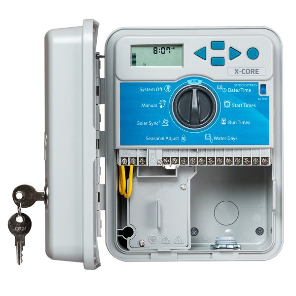 Hunter XC-801 8 Station Irrigation Controller opened interior door