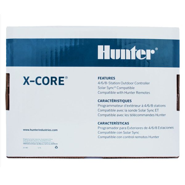 Hunter XC-801 8 Station Irrigation Controller box back view
