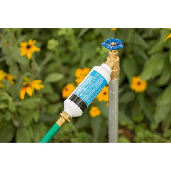 Orbit 10109W Mist Calcium Inhibitor Filter installed on faucet before the mist cooling system